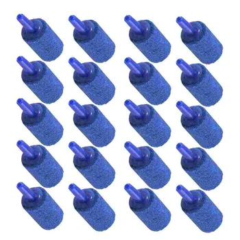 20шт Воздушный Каменный Цилиндр Воздушные Диффузоры для Аквариума Насос Бак Пузырьковый Камень Синий