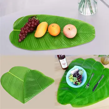 Искусственный лист Легкий Нежный Устойчивый к атмосферным воздействиям Реалистичный зеленый искусственный банановый лист Цветок из искусственного шелка Долговечный