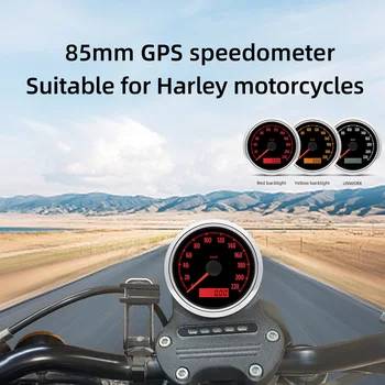 85 мм GPS спидометр 0-220 миль в час Водонепроницаемый мотоциклетный прибор IP66 2 подсветки Подходит для мотоциклов Harley