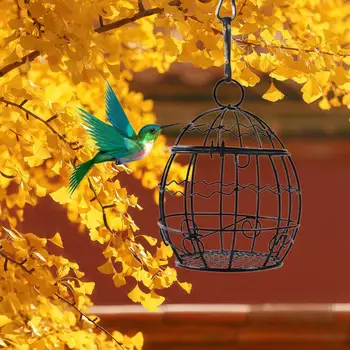 Простая в использовании кормушка для птиц, прочные подвесные кормушки для птиц, простая в использовании Тонкая работа для украшения сада на открытом воздухе