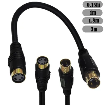 4-контактный кабель S-Video от мужчины к женщине, кабель-адаптер S Video к композитному видеоадаптеру для ПК Компьютерный видеопроектор AV 1 м 1,8 м 3 м