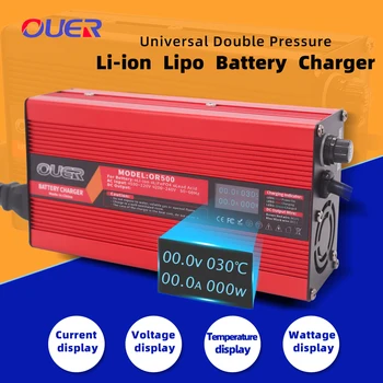 Зарядное устройство для литий-ионного аккумулятора 58,8 В 7А, используемое для быстрой зарядки 48 В 51,8 В 14 С с аккумулятором для электровелосипеда с OLED-дисплеем
