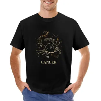 Футболка с изображением животных из знака зодиака Рак, винтажная футболка, летняя одежда, футболки для мужчин с рисунком