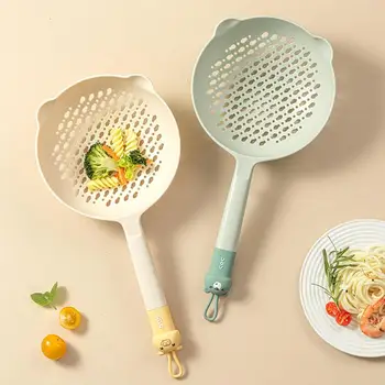 Новый дуршлаг для лапши в японском стиле, кухонные принадлежности, фруктовые ложки для кухни, сито для слива продуктов, чистая ложка с длинной ручкой