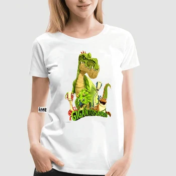 Логотип Gigantosaurus с футболкой Giganto & the 4 Kid Dinos-Мужская футболка-Черный