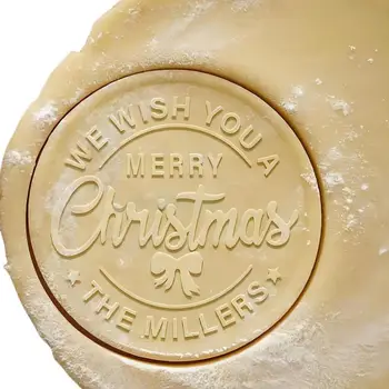 Предметы первой необходимости для выпечки на зимние праздники Уникальные 3D-рельефные рождественские штампы для печенья, позволяющие экономить время на персонализацию для Merry for Cookies