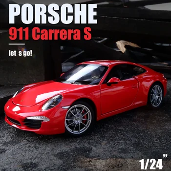 1:24 Porsche 911 CARRERA S модели легкосплавных автомобилей, изготовленные на заказ, и игрушечные транспортные средства, коллекционирующие подарки, транспортная игрушка без дистанционного управления