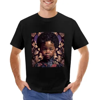 Футболка с портретом Маленького мальчика в стиле Кехинде Уайли, винтажная одежда, эстетическая одежда, топы, мужские хлопковые футболки