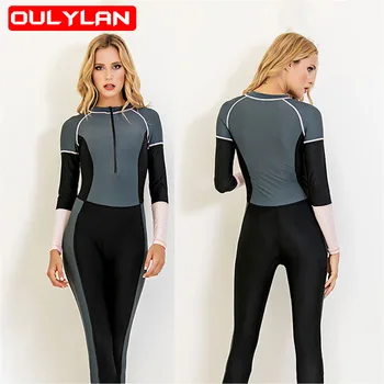 Женский гидрокостюм Oulylan с подкладкой, быстросохнущий купальник для подводной охоты, триатлон, плавание, серфинг, подводное плавание, гидрокостюмы для подводного плавания