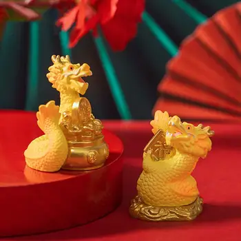 Технология резьбы по дракону Очаровательные китайские Новогодние фигурки драконов Очаровательные Микроландшафтные украшения для дома для дракона